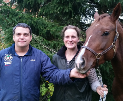 Dirk und Inga Strenger mit Quarterhorse Kaya